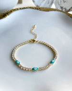 Eyes Aqua CZ Bracelet