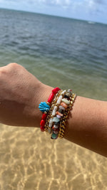 Red Coral & Shell Bracelet