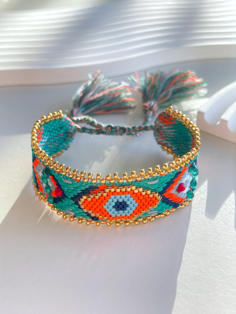 Orange Eye Bracelet