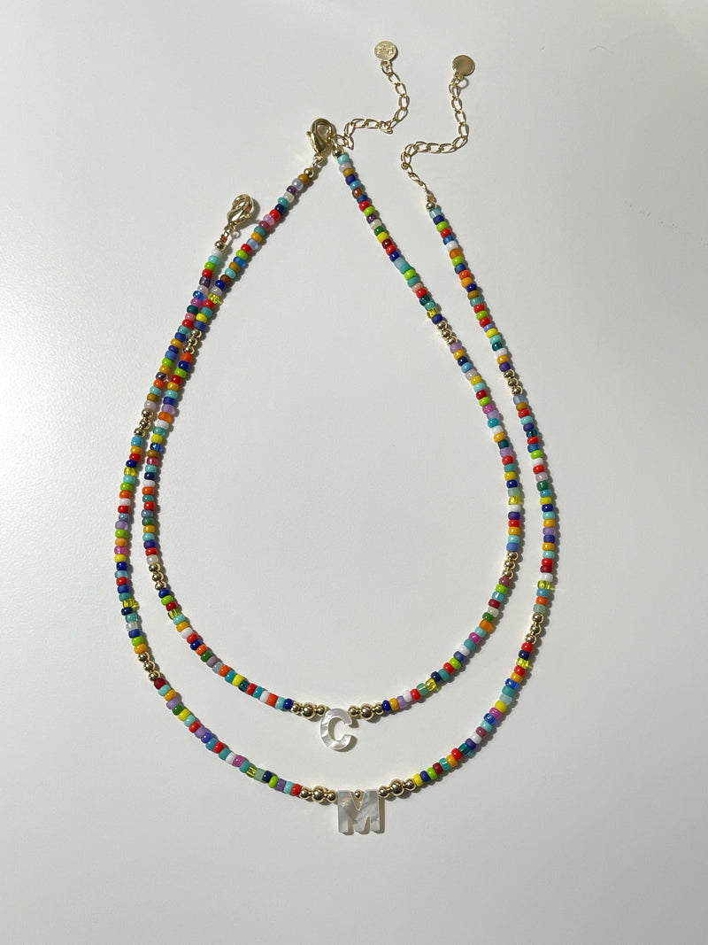 Initial Multicolor Necklace