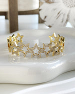 Stars CZ Cuff Bracelet