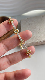 Love in Tennis Bracelet