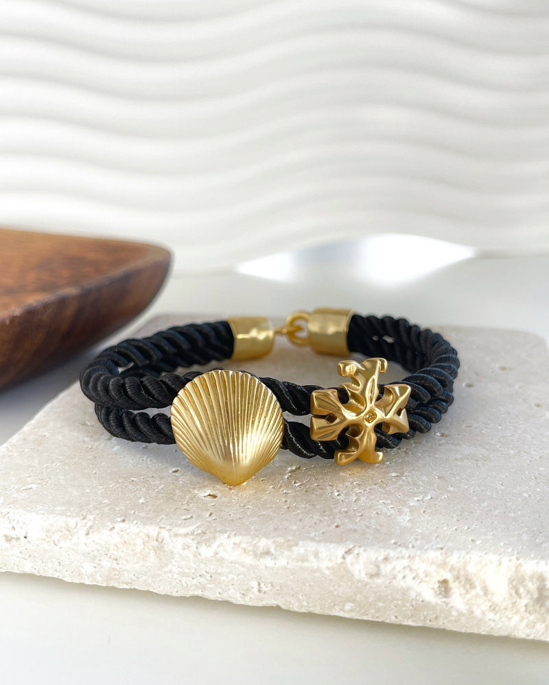 Tory Black Concha Bracelet