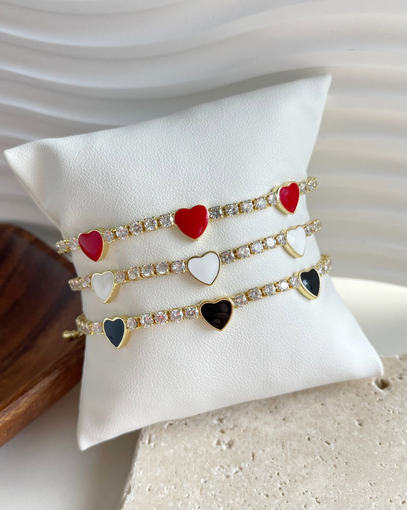 Tennis Hearts Bracelet