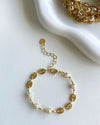 Flat G U CCi & Pearls Bracelet