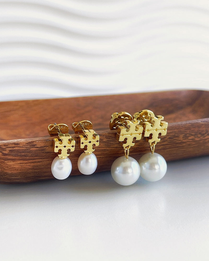 Tory Gold & Pearls Earrings