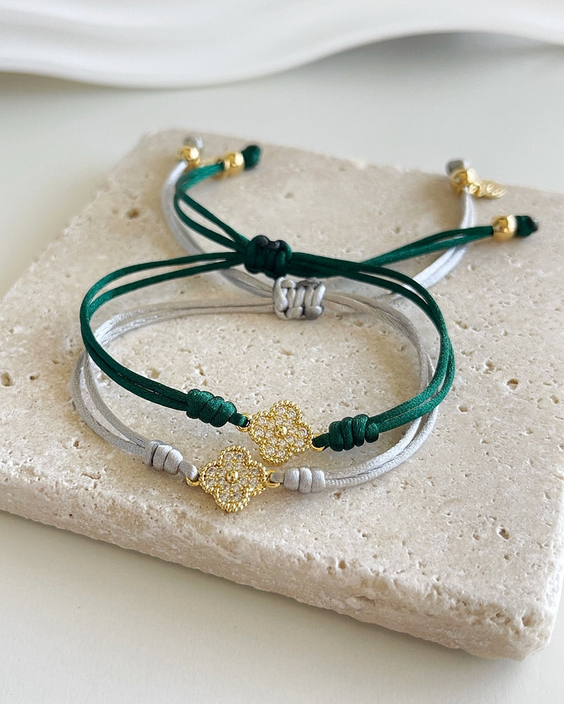 Clover Satin Bracelet