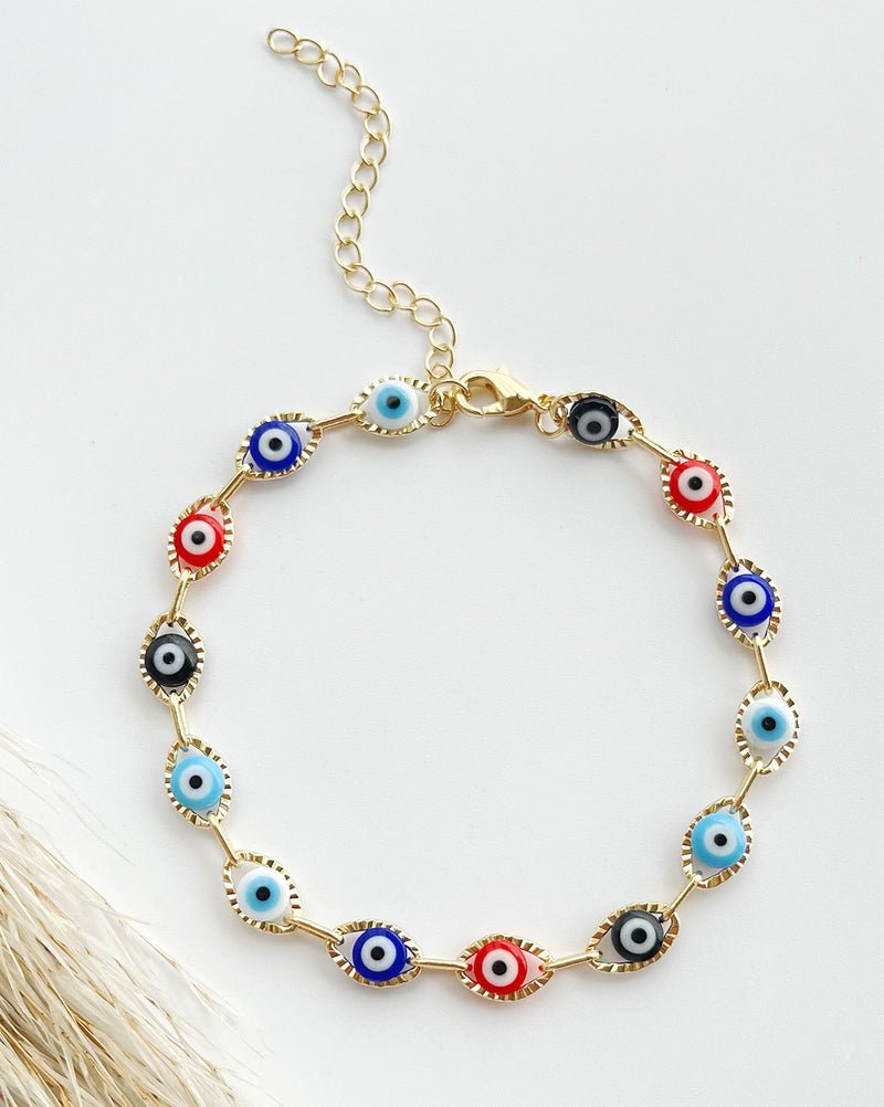 Oval Evil Eye Color Bracelets