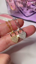 Heart Padlock CZ