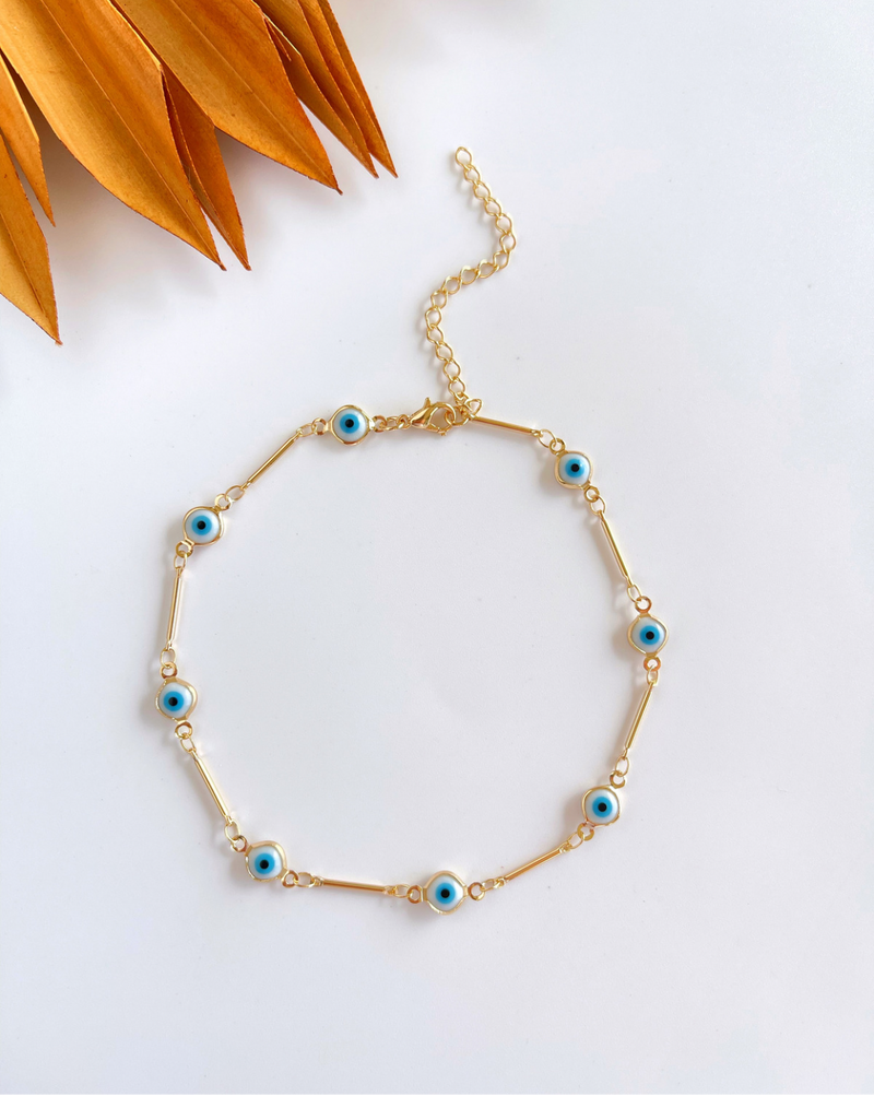 Evil Eye Round Anklet