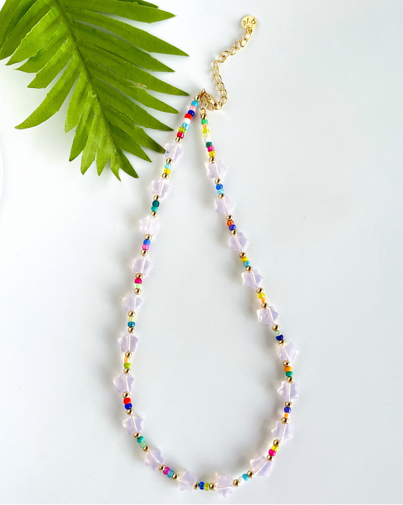 Stars in Rainbow Necklace