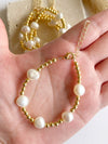 Bubbles w/ Pearls Adjustable Bracelet