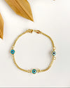 Blue Eye in Chain Bracelet