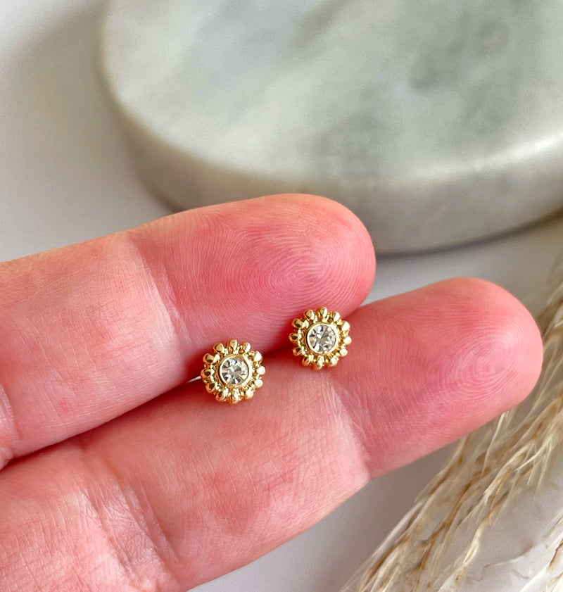 Flower CZ Studs