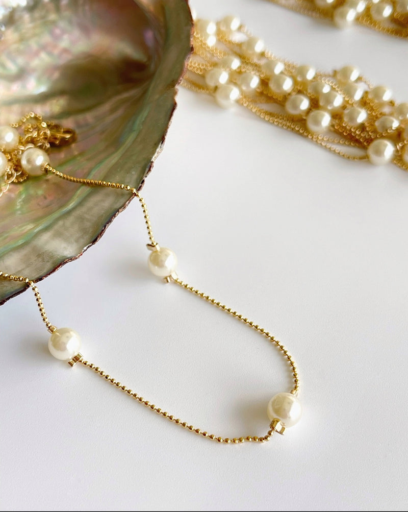 Pearls in Chain 5mm Necklace / Choker