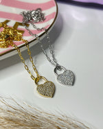 Heart Padlock CZ