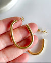 Oval Gold Hoops