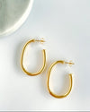 Oval Gold Hoops