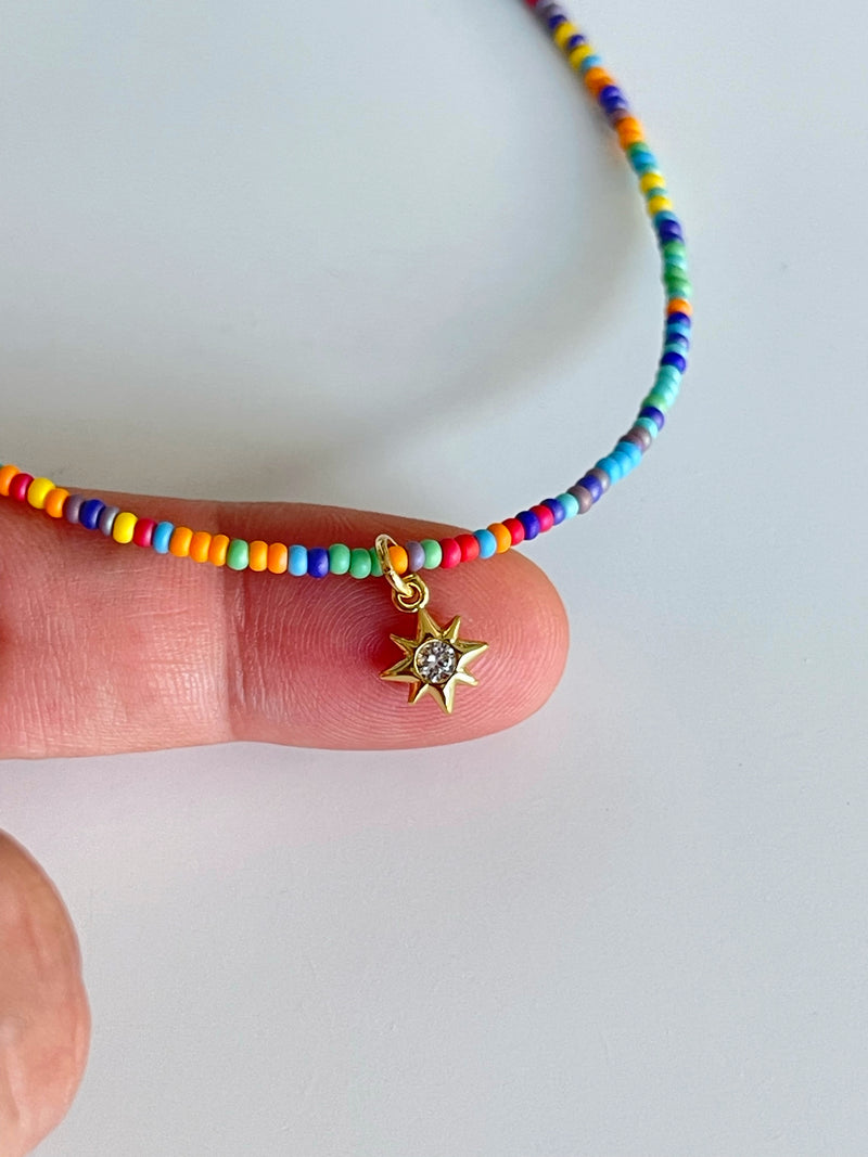 Rainbow Choker With Charm