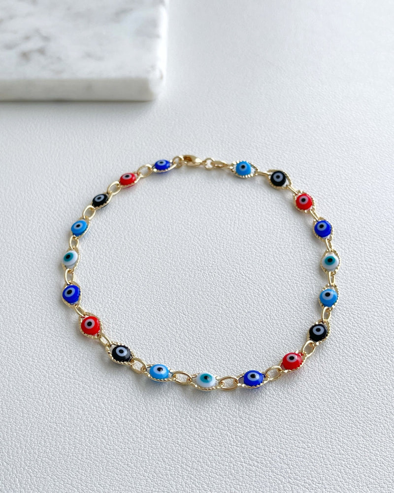 Oval Eyes Colors Anklet