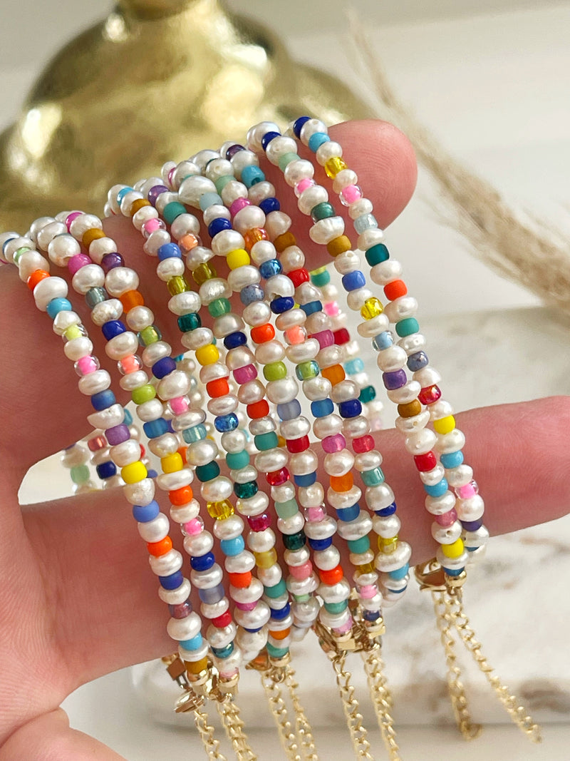 Multicolor Pearls Bracelet