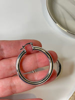 Silver Med Basic Hoops