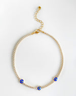 Cz Evil Eye Anklet