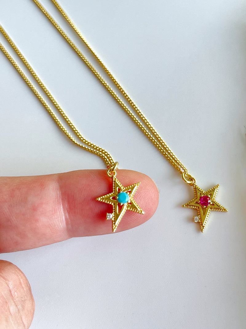 Star w/ Color Necklace