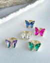 Crystal Butterfly Ring