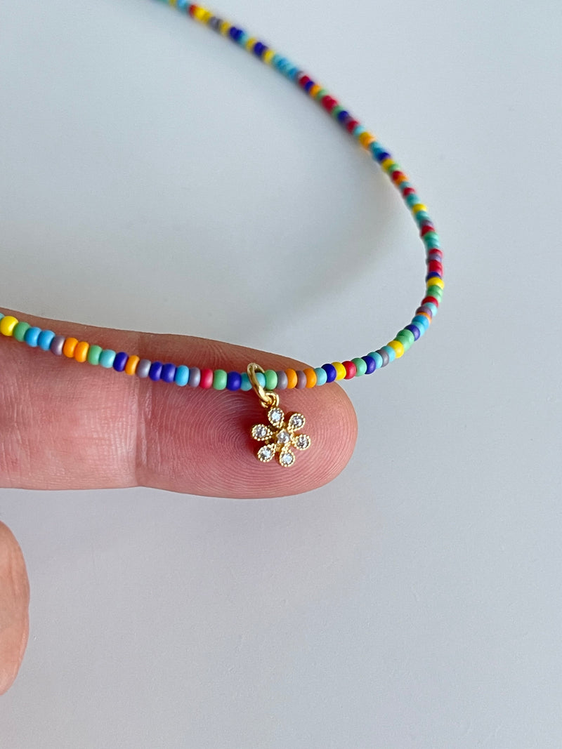 Rainbow Choker With Charm